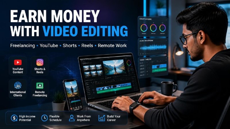 How to Earn Money by Video Editing Online Income Using Mobile and Computer